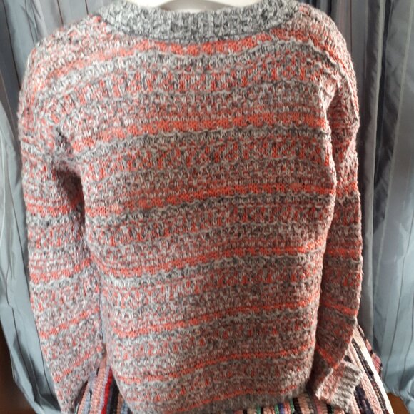 Sweater - Sz. S/P - Aeropotale - Pink and Grey Weave Wool Blend - Picture 2 of 4